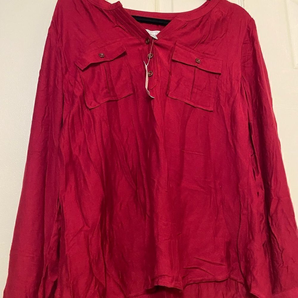 NWT dress barn long sleeve blouse size large